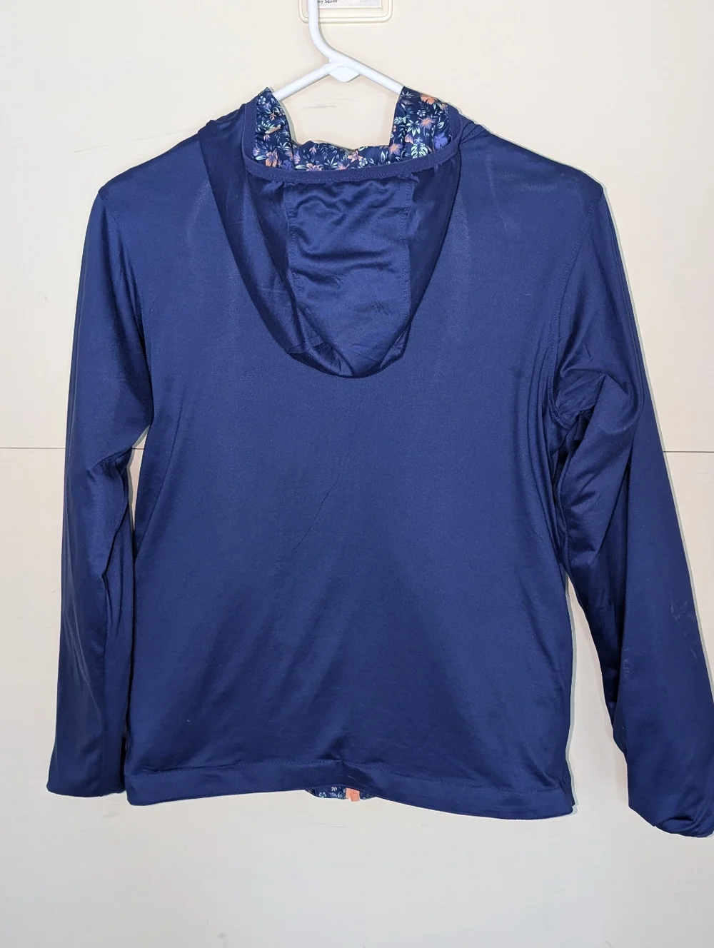 Columbia Reversible Windbreaker Jacket Blue and All Over Floral Print - Picture 5 of 10